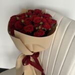 Crimson Velvet Spray Rose Bouquet