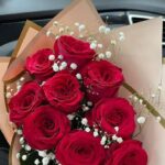 Classic Red Rose & Baby’s Breath Bouquet