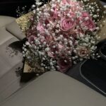 Lavender Pink Rose Bouquet with White Baby’s Breath