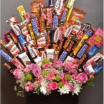 Premium Chocolate & Mixed Pink Rose Floral Box