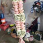 Elegant Pink Rose & Baby’s Breath Floral Haar (Garland)