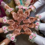 Pink Rose & Baby’s Breath Floral Gaja (Bangle Wristlet)