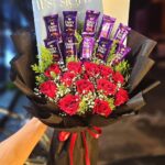 Red Rose & Dairy Milk Chocolate Hybrid Bouquet