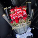 Red Rose & KitKat Chocolate Anniversary Bouquet