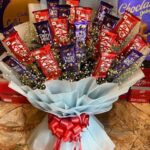 Dairy Milk & KitKat Chocolate Bouquet with Baby's Breath